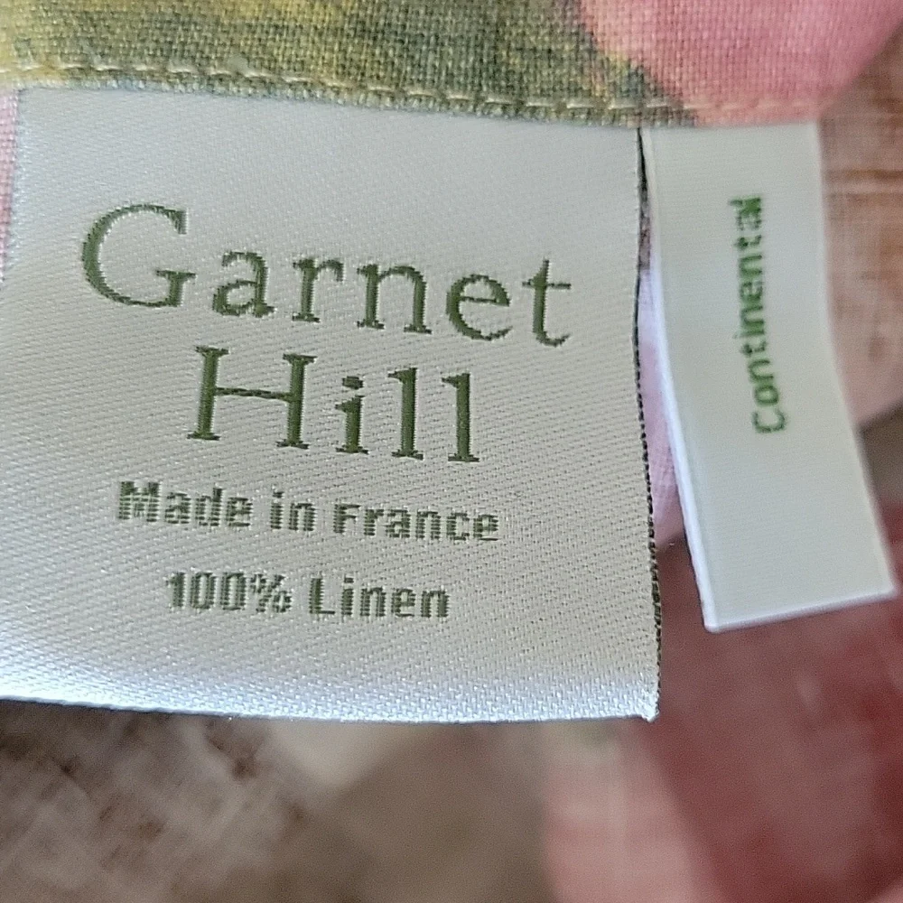 Garnet Hill NWOT Floral Linen Pillow Cover Set